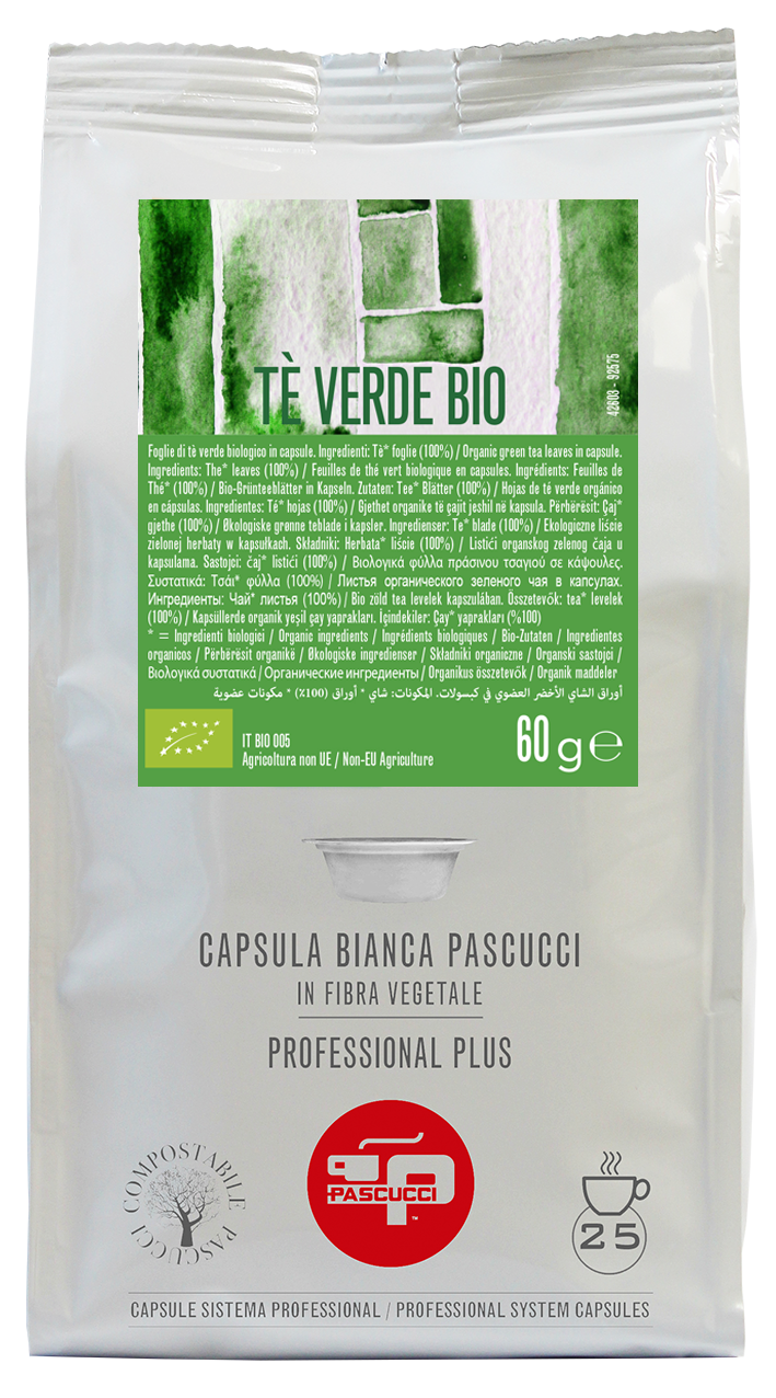 42603 TE VERDE Sacchetto 25 capsule Green Tea Pascucci Kapsler